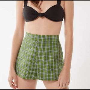 Urban Outfitters Green Plaid Shorts
